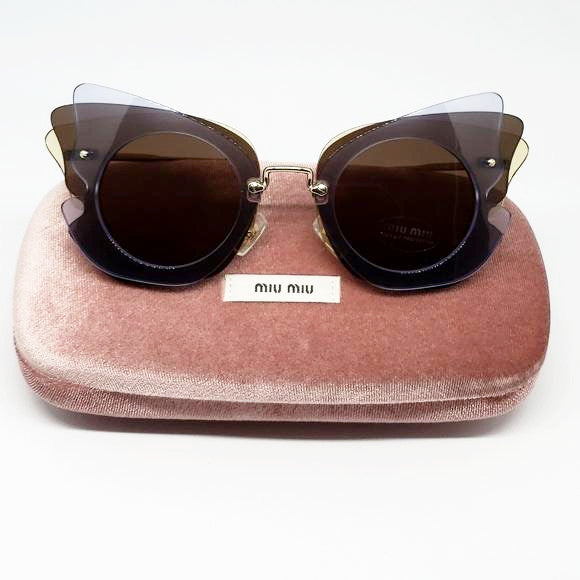 MiuMiu Women's Over Lapping Butterfly Sunglasses Lilac MU02S VA6-8C1