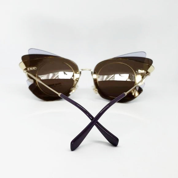 MiuMiu Women's Over Lapping Butterfly Sunglasses Lilac MU02S VA6-8C1