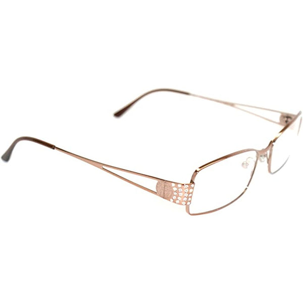 Versace Women Rectangular Demo Lens Metal Eyeglasses VE1117B 1013