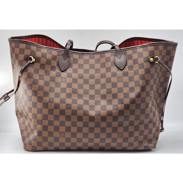 Louis Vuitton Neverfull GM Tote (with Pochette) in Damier Ebene | Like New