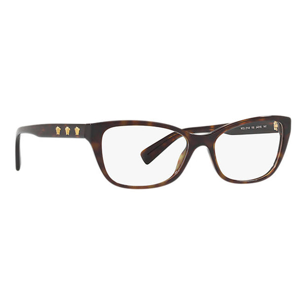 Versace Cat Eye Women's Eyeglasses Dark Havana VE3249 108/52