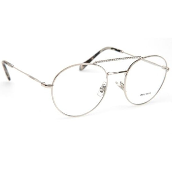 Miu Miu Women's Oval Demo Lens Eyeglasses MU51RV 1BC101