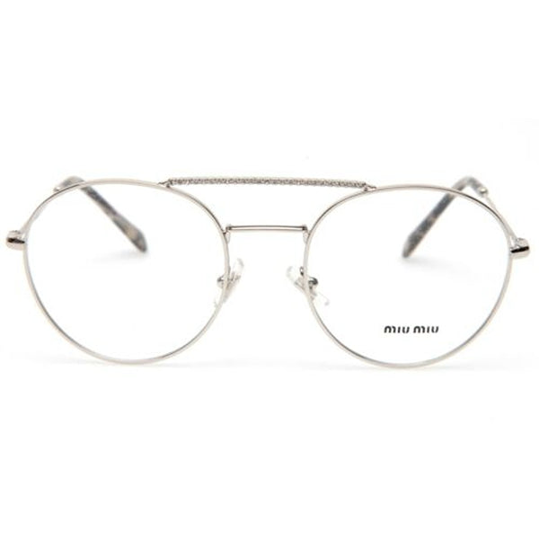 Miu Miu Women's Oval Demo Lens Eyeglasses MU51RV 1BC101