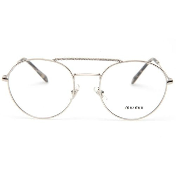 Miu Miu Women's Oval Demo Lens Eyeglasses MU51RV 1BC101