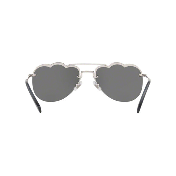 MIU MIU Sunglasses MU56US 1BC175 CLOUD Frame Grey Mirrored Women's