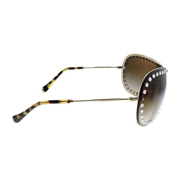 MIU MIU Sunglasses MU51VS ZVN6S1 Shield Gold Frame Gradient