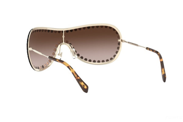 MIU MIU Sunglasses MU51VS ZVN6S1 Shield Gold Frame Gradient
