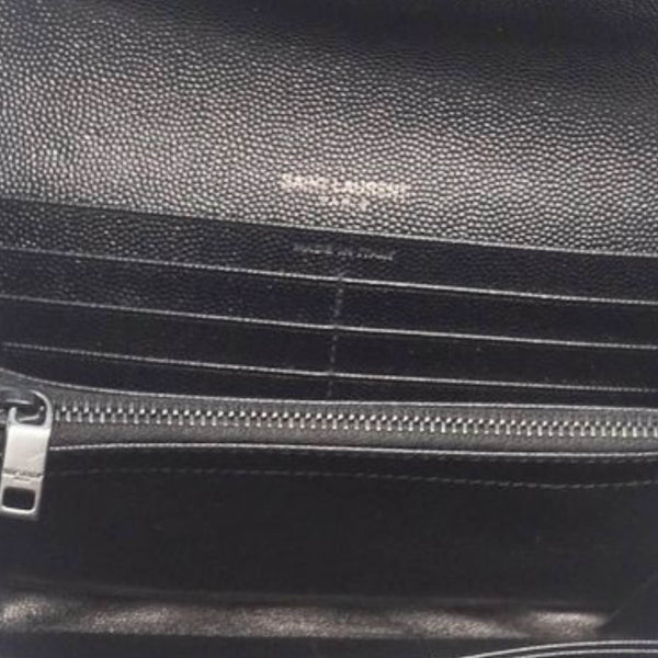 YSL Leather Monogram Wallet