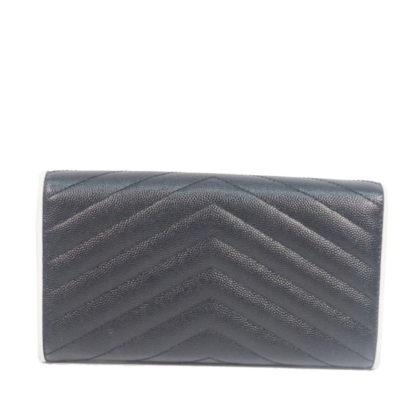 YSL Leather Monogram Wallet