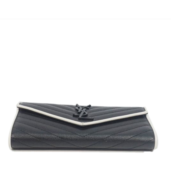YSL Leather Monogram Wallet