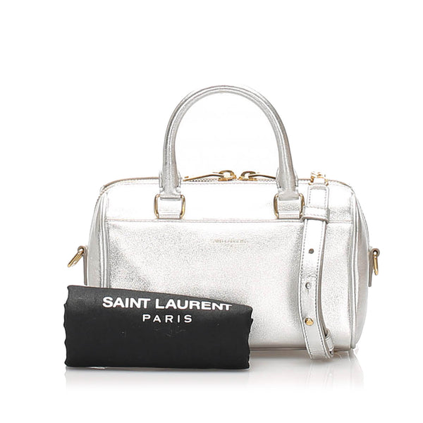 YSL Baby Classic Metallic Leather Duffle Bag