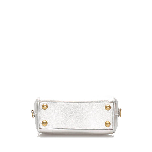 YSL Baby Classic Metallic Leather Duffle Bag