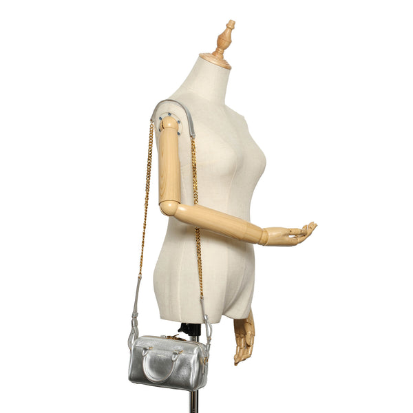 YSL Baby Classic Metallic Leather Duffle Bag