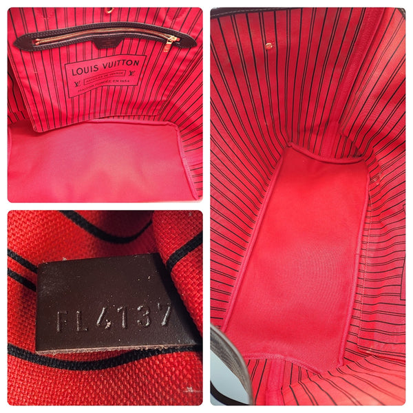 Louis Vuitton Neverfull GM Tote (with Pochette) in Damier Ebene | Like New