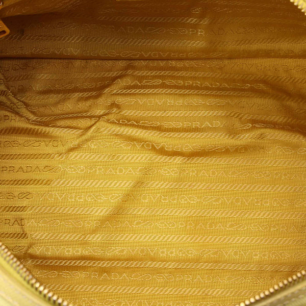 Prada Printed Canvas Satchel Bag