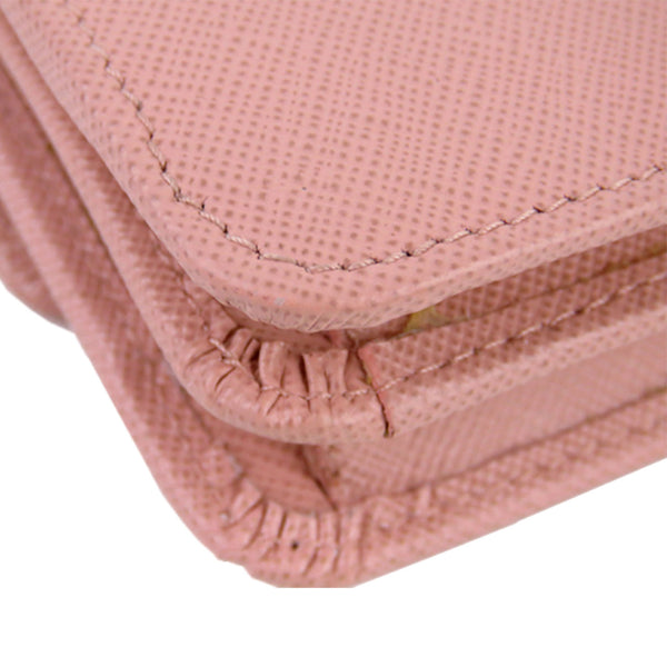 Prada Saffiano Leather Wallet on Strap