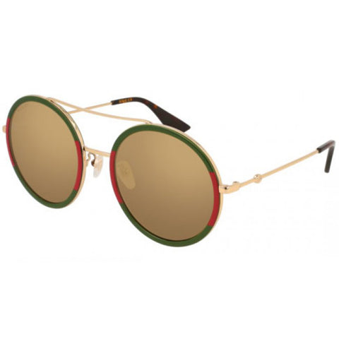 Gucci Women's Sunglasses W/Gold Mirrored Lens GG0061S-012