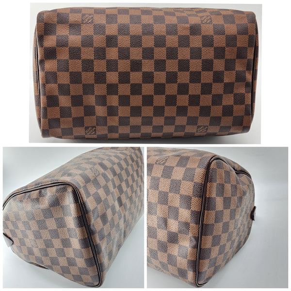 Louis Vuitton Speedy 30 Damier Ebene Canvas Tote in Mint Condition