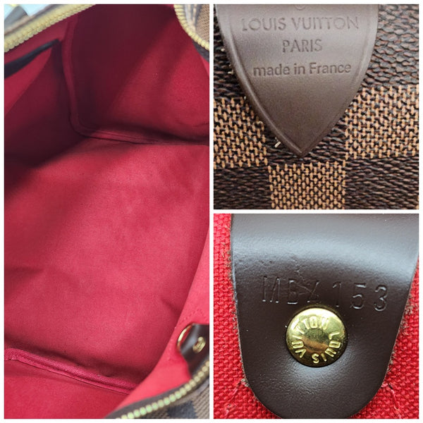 Louis Vuitton Speedy 30 Damier Ebene Canvas Tote in Mint Condition