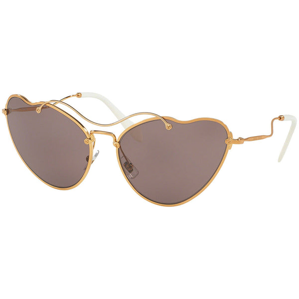Miu Miu Cat Eye Women Sunglasses Purple Brown Lens - Front