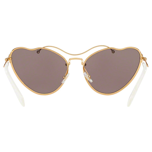 Miu Miu Cat Eye Women Sunglasses Purple Brown Lens - Back