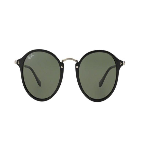 Ray-Ban Men's Black/Silver Sunglasses Classic Green Lens RB2447 901