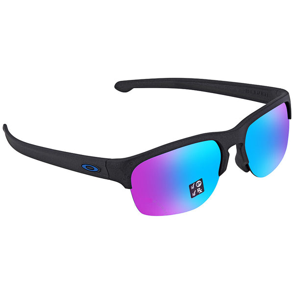 Oakley Men's OO9414 06 Sliver Edge Asian Fit Square Sunglasses, Steel/PrizmSapphire