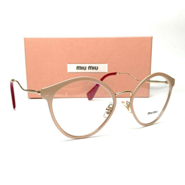 MIU MIU MU52QV 4UD1O1 Pink Glitter Demo Lens Women's Eyeglasses