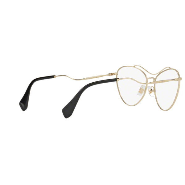 MIU MIU MU53PV 1AB1O1 BLACK GOLD EYEGLASSES