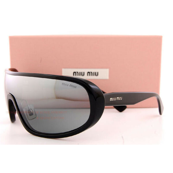 Miu Miu Sunglasses MU06VS 1AB1B0 Black/Silver Mirror