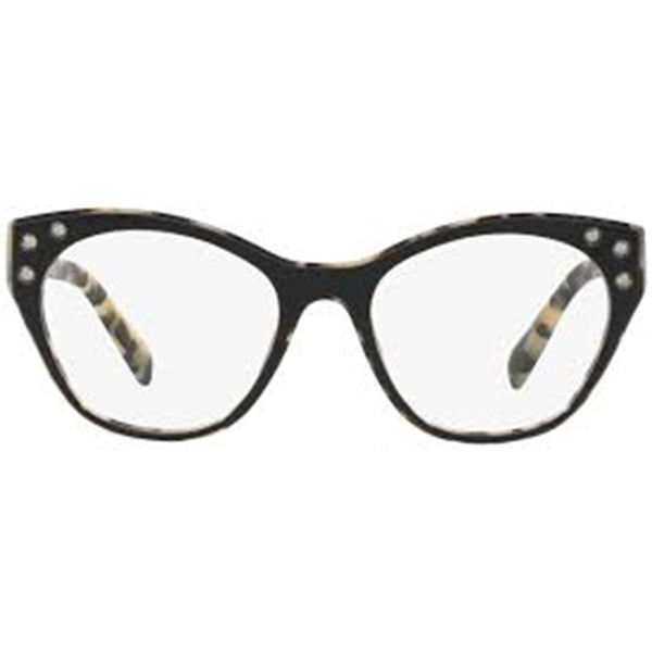 MiuMiu Women's Cat Eye Eyeglasses Black Sand Havana MU02RV ROK1O1