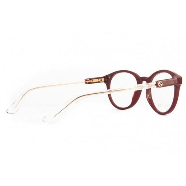 Gucci Round Women's Eyeglasses Burgundy W/Demo Lens GG0485O 004