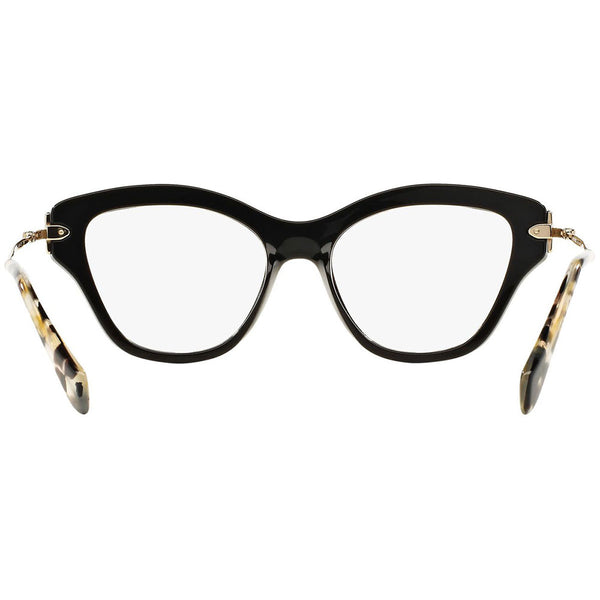 MiuMiu Women's Cat Eye Eyeglasses Black w/Demo Lens MU07OV 1AB1O1