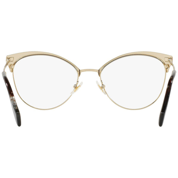 Miu Miu Cat Eye Eyeglasses Gold Pink/Red w/Demo Lens MU50PV USP1O1