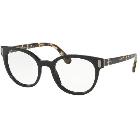 Prada Cat Eye Eyeglasses Women's Black w Demo Lens PR06TV 1AB1O1