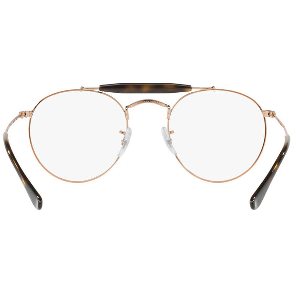 RayBan Round Unisex Eyeglasses Shiny Copper w/Demo Lens RX3747V-2943