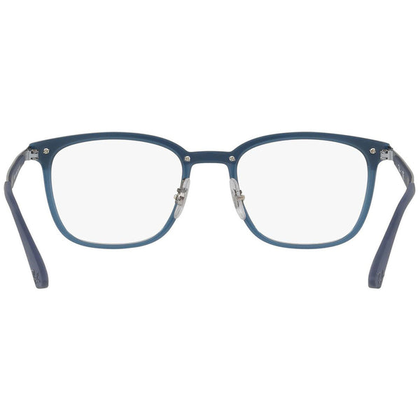 RayBan Square Unisex Transparent Eyeglasses with Demo Lens RX7117-8019