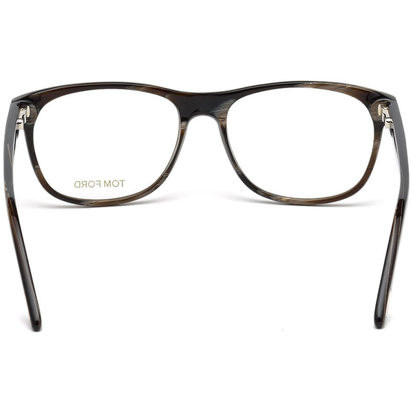 TomFord Square Unisex Eyeglasses Brown Horn Demo Lens FT5431-062-55