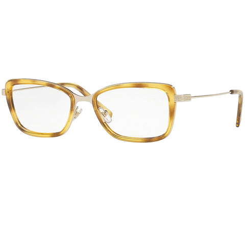 Versace Eyeglasses Pale Gold/Havana w/Demo Customisable Lens Women VE1243-1400-52