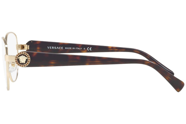 Versace Cat Eye Women's Eyeglasses Pale Gold w/Demo Lens VE1246B 1252
