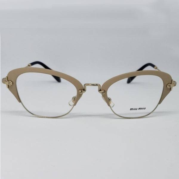 MiuMiu RX Cat Eye Women's Gold Eyeglasses Demo Lens TSH-MU-025