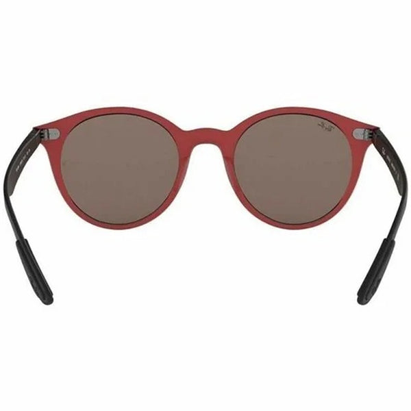 Ray-Ban 8053672904772 Round Brown Mirrored Gold Lens Sunglasses For Women