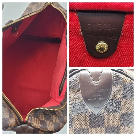 Speedy 35 Tote in Damier Ebene Canvas | Mint Condition