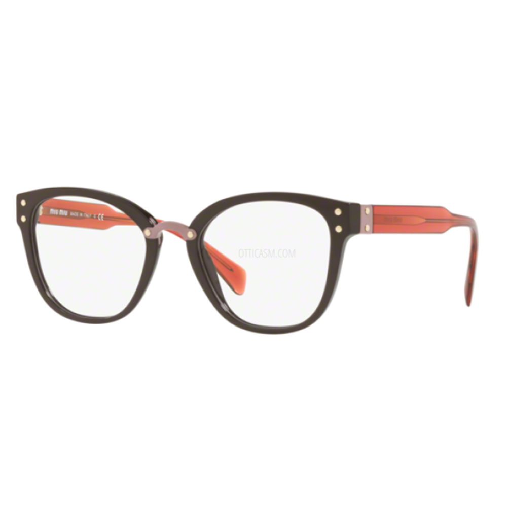 MiuMiu Square Women's Eyeglasses Brown w/Demo Lens MU04QV DH01O1