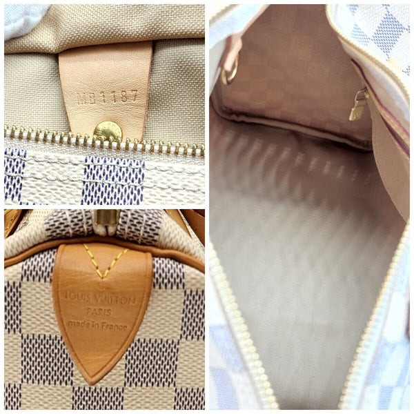 Louis Vuitton Speedy 30 Damier Azur Canvas Tote | Mint Condition