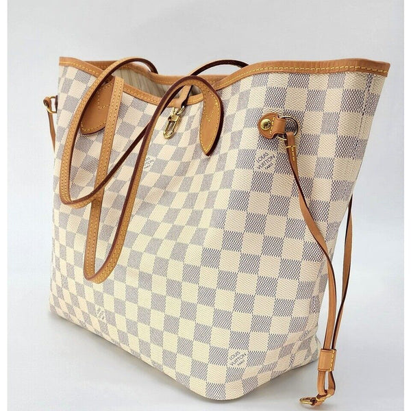 Louis Vuitton Neverfull MM Tote in Damier Azur | Mint Condition