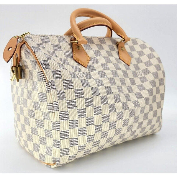 Louis Vuitton Speedy 30 Damier Azur Canvas Tote | Super Mint Condition