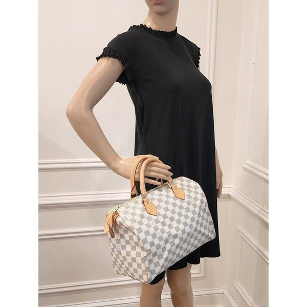 Louis Vuitton Speedy 30 Damier Azur Canvas Tote | Super Mint Condition