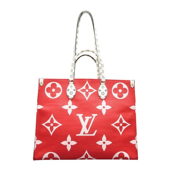 Louis Vuitton Onthego Reverse Giant 2019 Red And Pink Monogram Canvas Tote
