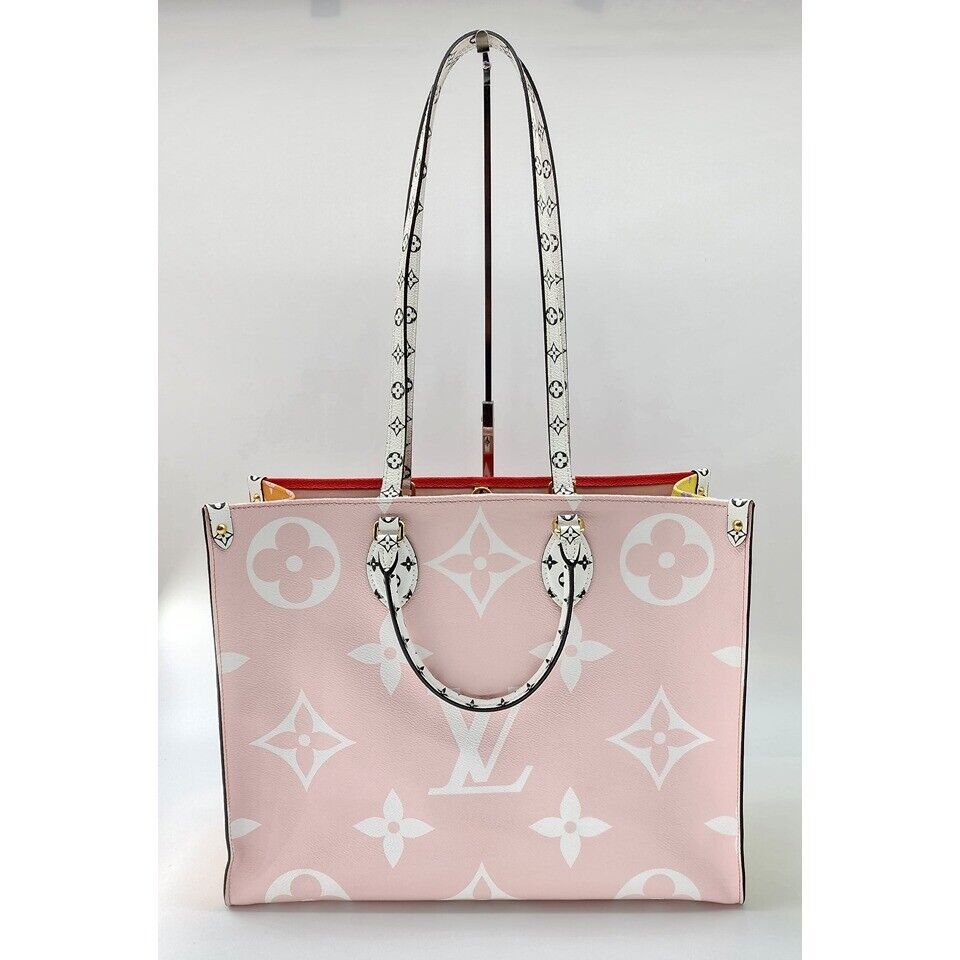 Louis Vuitton Onthego Reverse Giant 2019 Red And Pink Monogram Canvas Tote